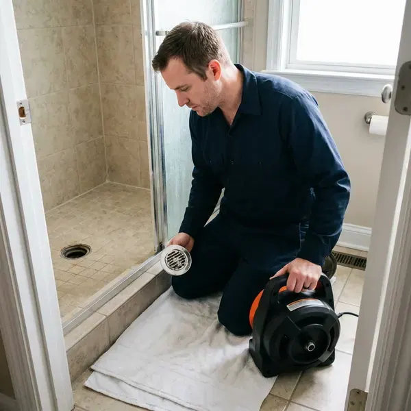 BVL Plumbing technician providing drain cleaning in Baltimore, MD