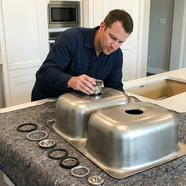 Professional kitchen sink installation, Wheaton, MD
